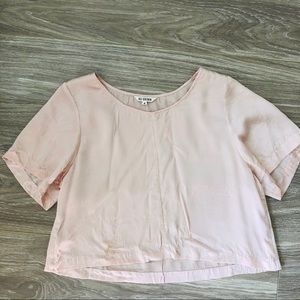 Ali Golden blush silk crop top